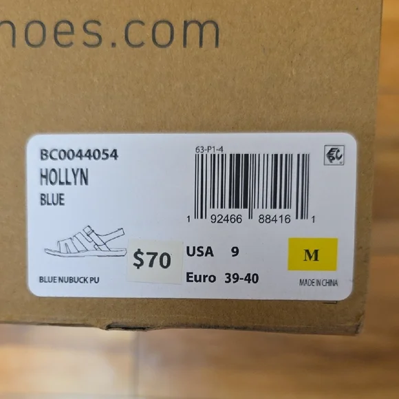 BOC by Born Hollyn Adjustable Strap Footbed Comfort Sandals Light Blue - Picture 2 of 12